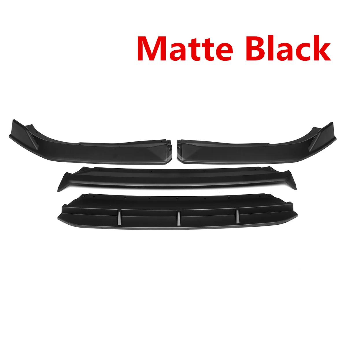 Matte Black 4pcs Car Front Bumper Lip Splitter Body Kit Spoiler Splitter Front Bumper Lip For Honda For Accord 10th Gen Sport - Цвет: Matte Black