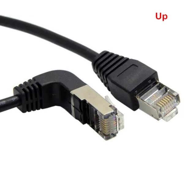 0 5 м 1 2 3 М Угловой вверх и вниз угловой Cat5e 8P8C STP Cat 5e RJ45 Lan Ethernet сетевой патч корд 90D