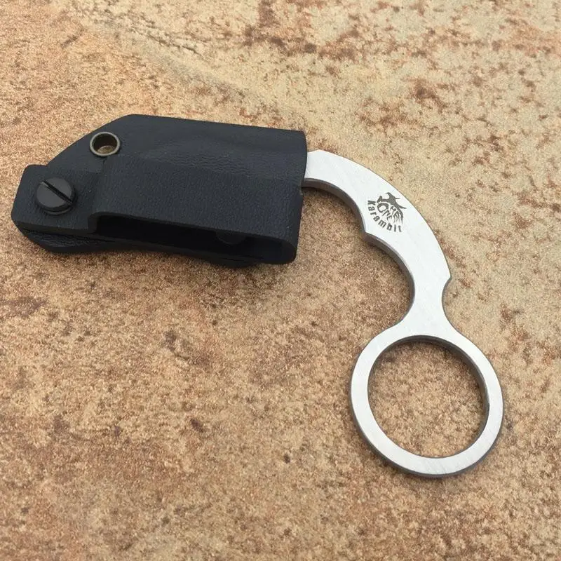Высокое качество Karambit нож D2 сталь острый Отдых на природе выживания тактический