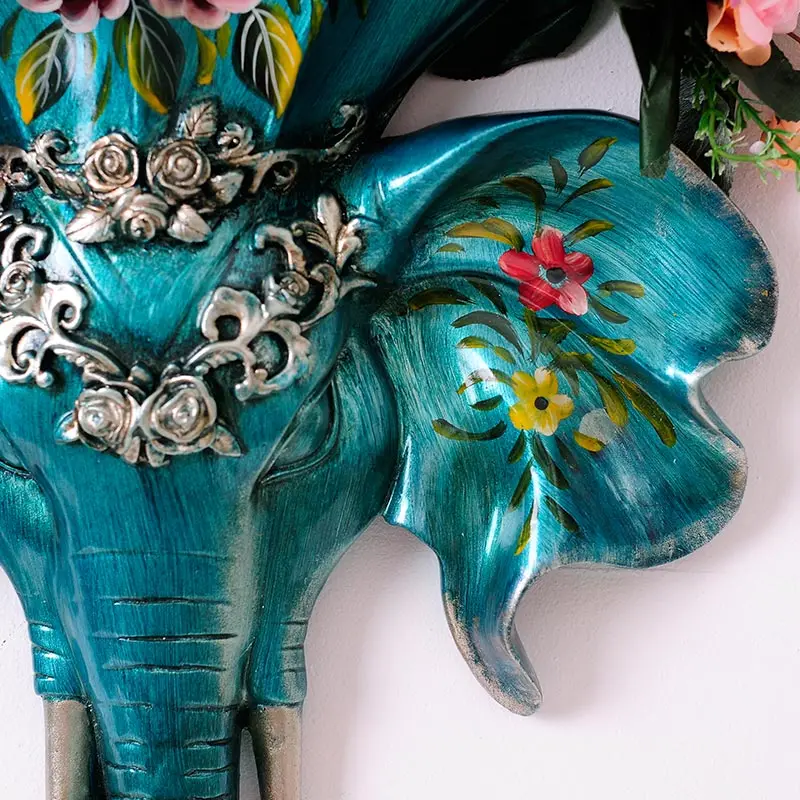 Настенный декор в европейском стиле ретро с подвеской виде головы слона|decorative