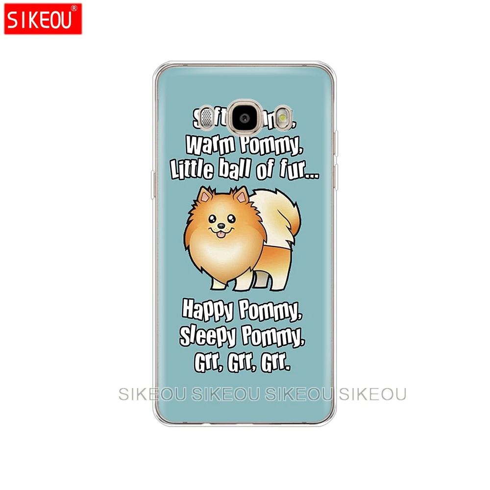 Силиконовый чехол для телефона Samsung Galaxy J1 J2 J3 J5 J7 MINI 2016 2015 prime cute dogs perro pomeranian