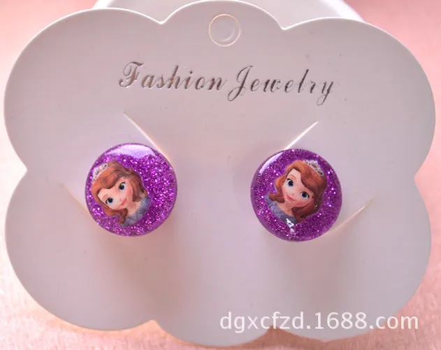 2 шт. disney Мультфильм Замороженные Дети клипсы клипсовые Эльза Принцесса Девушка Косметические игрушки аксессуары серьги гвоздики подарок для детей