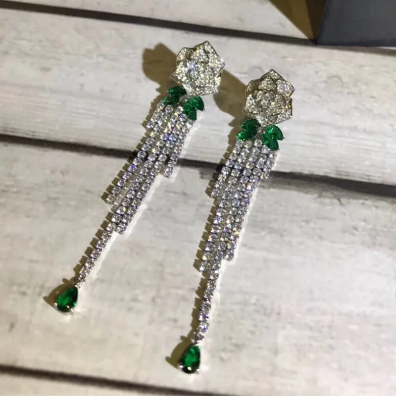 Дизайнерские Модные ювелирные изделия из меди 3A кубического циркония вечерние