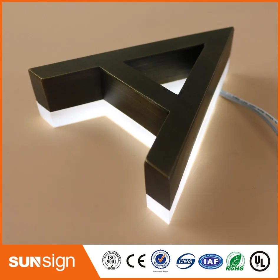 Пользовательский 3D акриловый Внешний рекламный открытый знак | Электронные