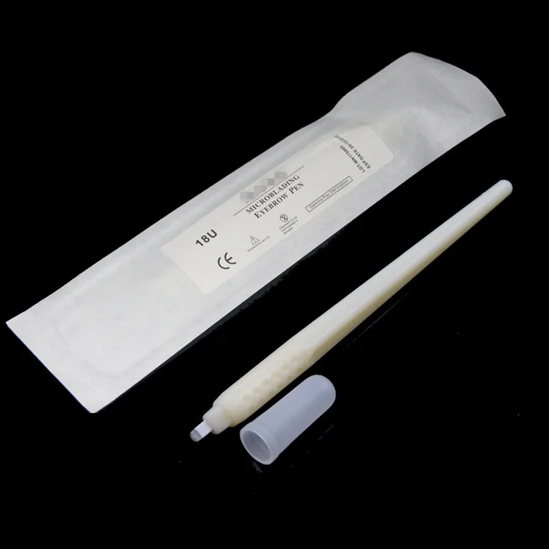 Лидер продаж 10 шт. руководство одноразовые microblading ручки с лезвие иглы 7/12/14/17/18u