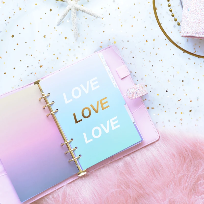 Lovedoki блестки серии записная книжка Dokibook спиральный планировщик A6 A7 личный дневник записная книжка s и дневники милый подарок канцелярские принадлежности