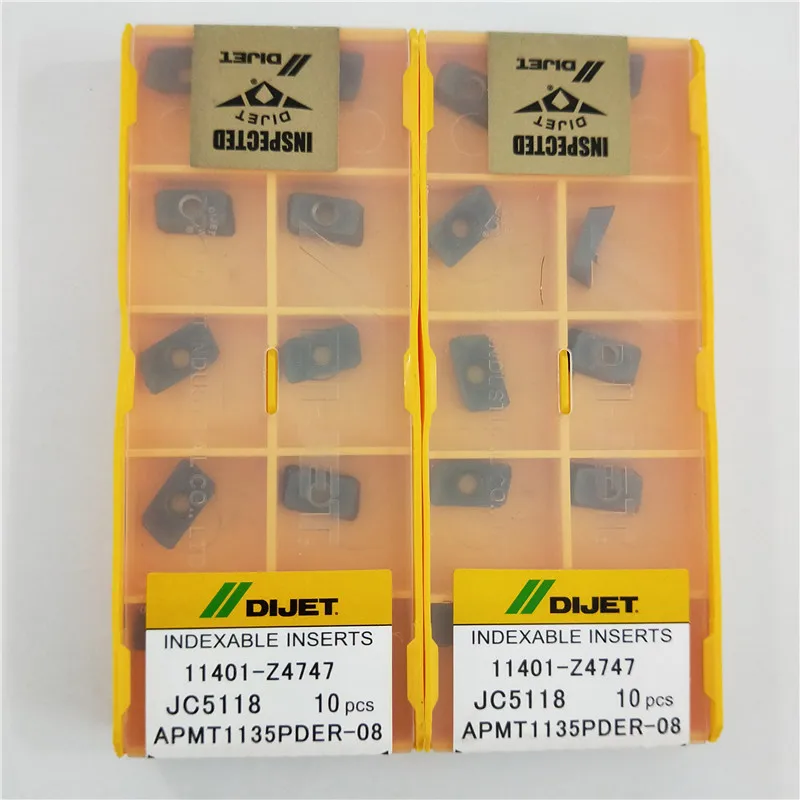 APMT1135PDER-08 JC5118/JC8015 100% DIJET оригинальная карбидная вставка лучшего качества 10 шт./лот