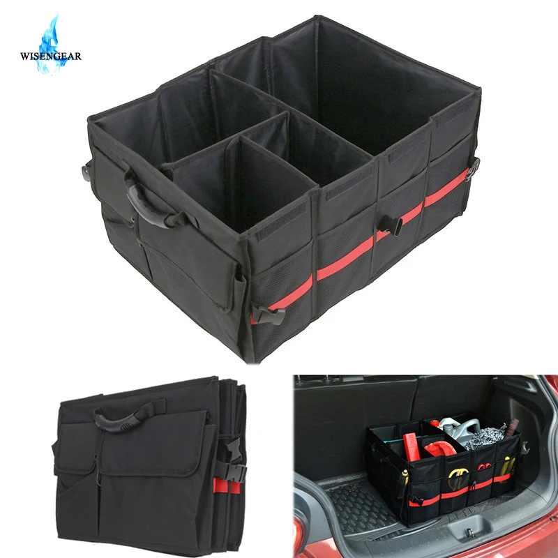 

WISENGEAR Oxford Trunk Cargo Storage Bag Multi Pocket Tool Organizer Bag Folding Backseat Box Saddlebag For Jeep Wrangler SUV