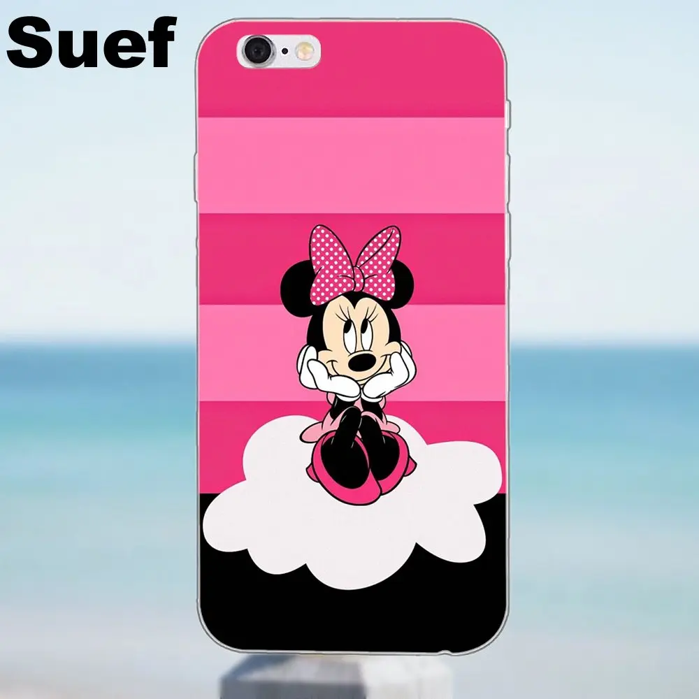 Для iPhone X 4 4S 5 5S 5C SE 6 6S 7 8 Plus Galaxy J1 J3 J5 J7 A3 A5 2016 2017 TPU чехол для телефона Coque Minnie Mouse Red Hearts