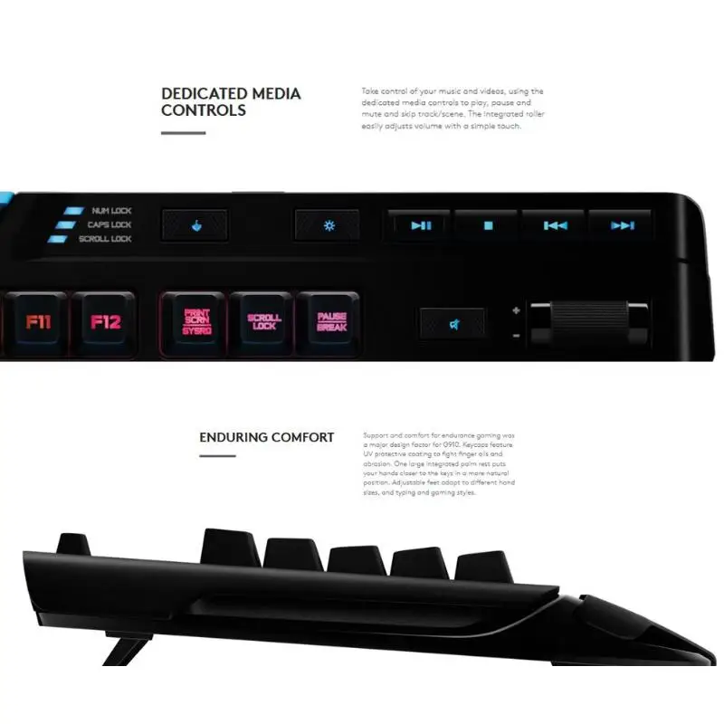 Механическая игровая клавиатура logitech G910 Orion Spark RGB, оригинальные игровые клавиатуры с подставкой для рук, 9 программируемых клавиш для компьютера