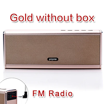 FM Gold without box Портативный HIFI беспроводной стерео супер бас Caixa звуковая коробка HandFree для телефона power bank 20 Вт 4000 мАч FM радио S5 bluetooth динамик - Цвет: FM Gold without box