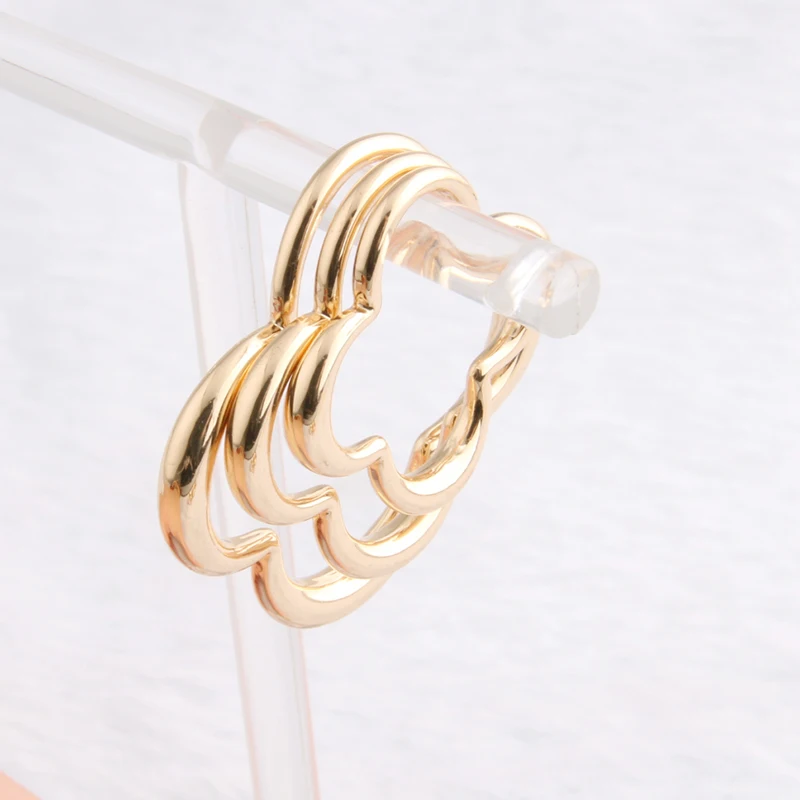 Большие серьги подвески NeeFu WoFu в форме клевера висячие из цинкового сплава