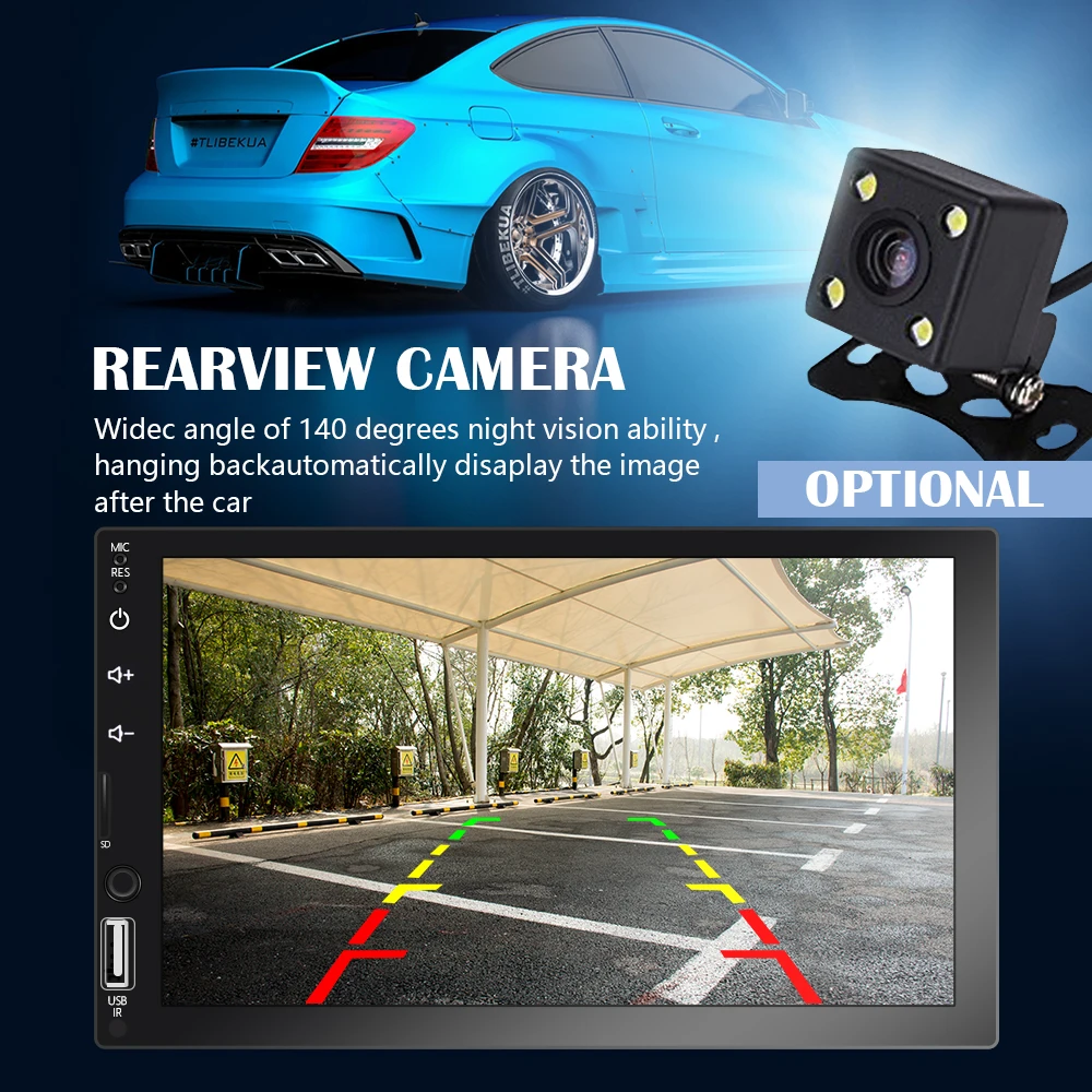 Podofo автомобильные радио D-Play Mp5 мультимедийный плеер 2Din 7 &quotHD Авторадио Mirrorlink