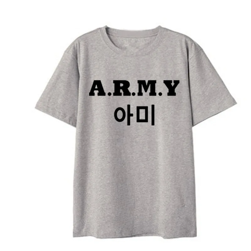 Футболка в стиле Kpop армейская женская футболка Корейском уличная одежда
