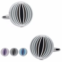 retail round type trendy fashion colorful enamel jewelry for men round wholesale cuff links high quality