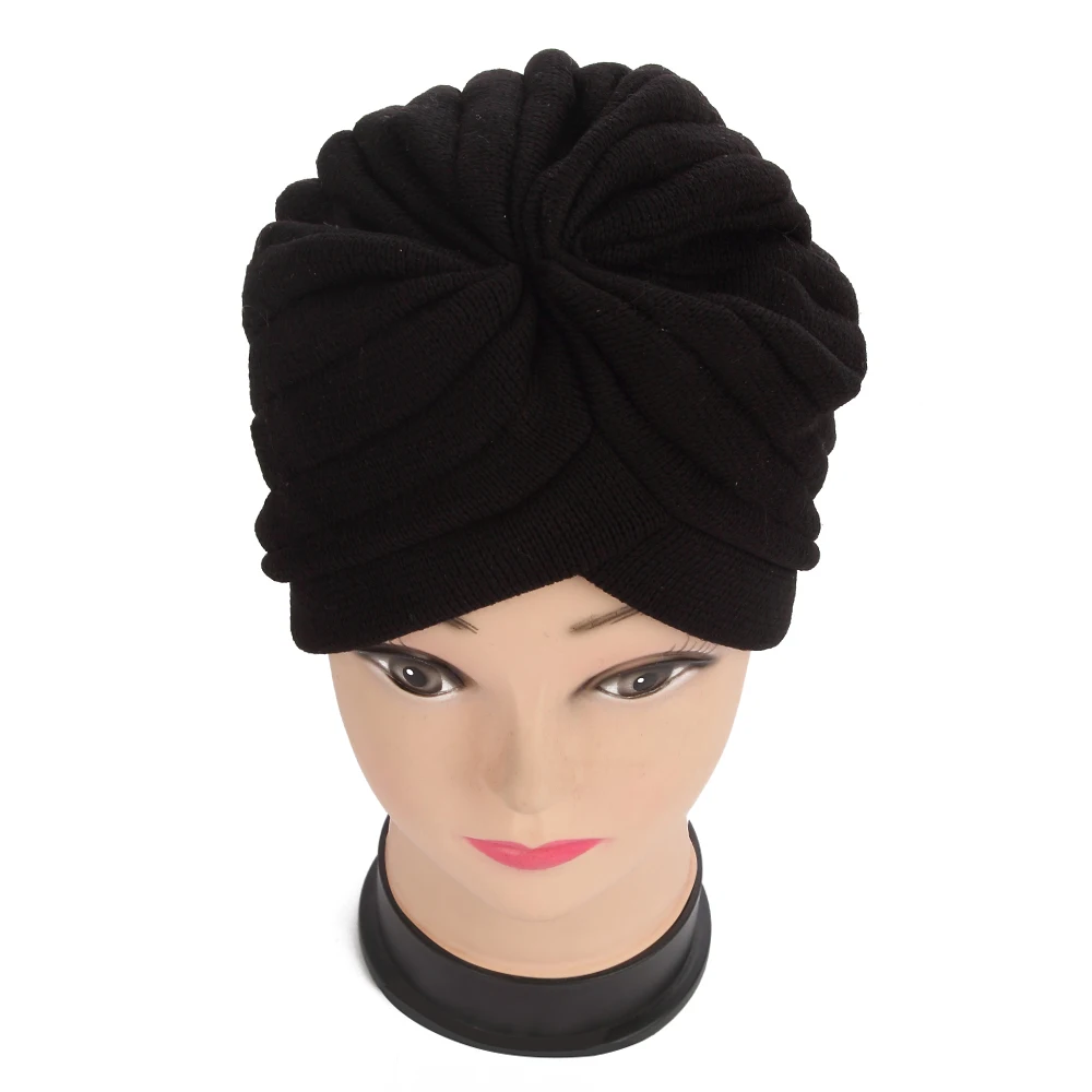 Женская шапка тюрбан FOXMOTHER темно красная черная зимняя 2018|hat women winter|turban hathat |