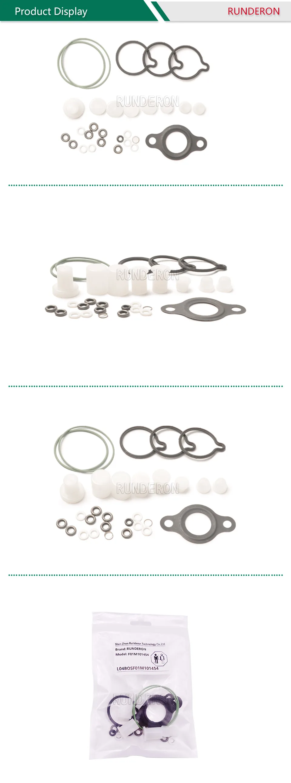 RUNDERON дизель запасные части Common Rail CP1 топливный насос ремонтный комплект F01M101454 полный набор прокладок шайба прокладка