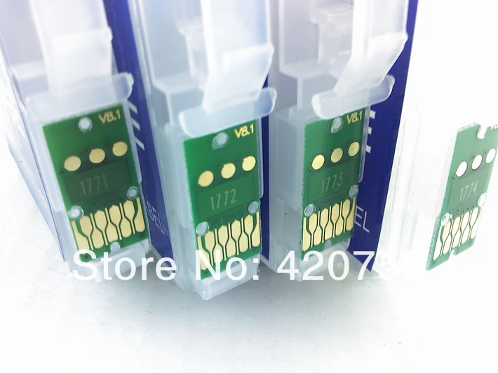 Многоразовый картридж подходит для T1771 T1774 Epson XP 102 202 302 402 и т. Д. с чипами ARC|refillable