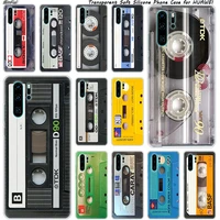 Classical Old Cassette tape Silicone Phone Case for Huawei P30 P20 Pro P10 Lite 2017 Smart Plus 2019 NOVA Cover