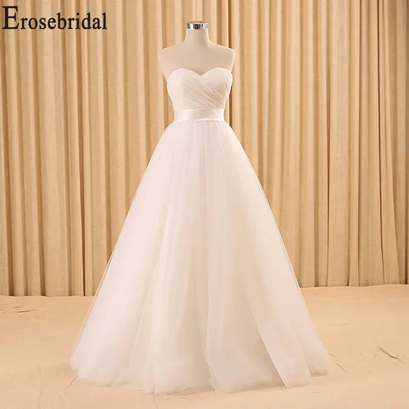 Женское платье без рукавов Erosebridal вечернее из тюля А силуэта на заказ