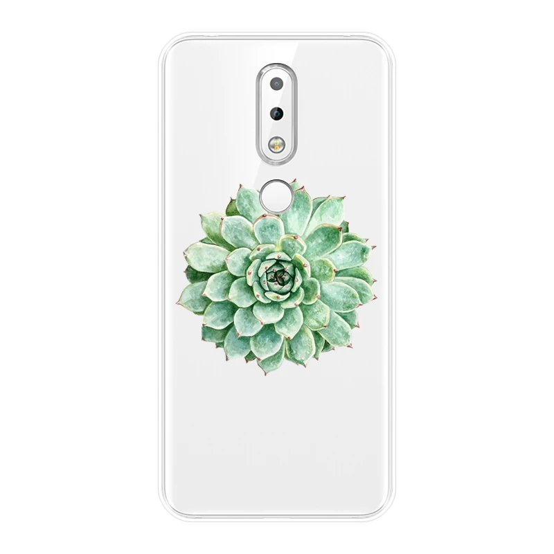 Чехол для телефона из ТПУ силикон Nokia 2 1 3 5 6 7 Plus мягкий чехол с изображением цветов