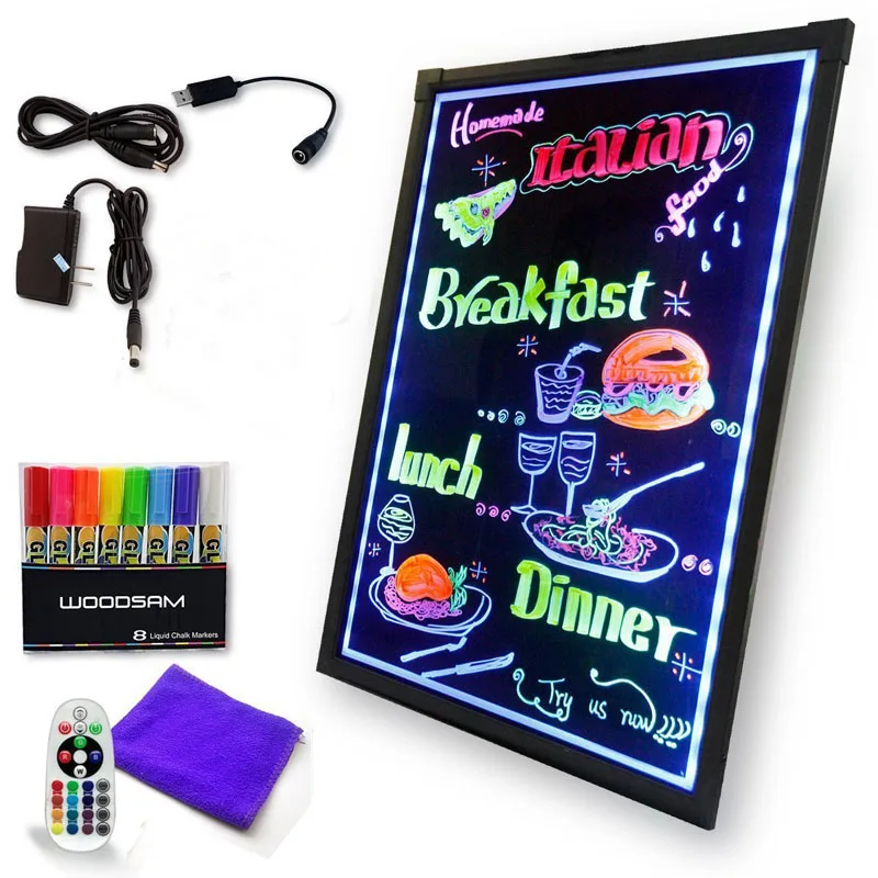 32 &quotx 24&quot стираемая Светодиодная доска для записи сообщений мигающий с