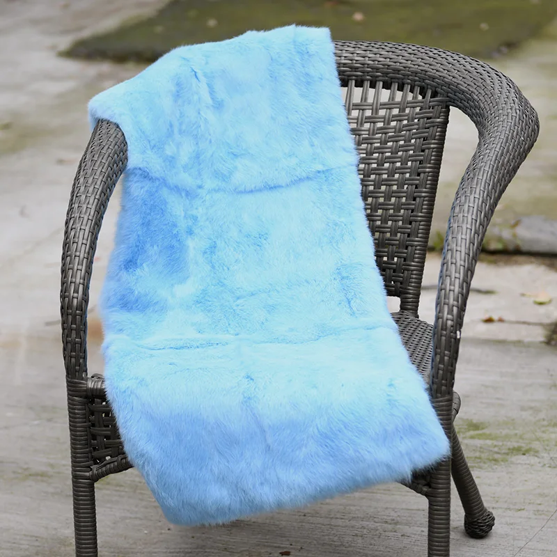 Miglior CX-D-135A Formato Personalizzato Handmade Reale Della Pelliccia Del Coniglio Tappeto Tappeto Coperte Per Letti In Soggiorno
