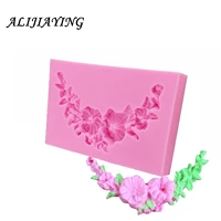 flower silicone mold flower fondant cake decorating moulds confectionery baking tools cake mould d0754