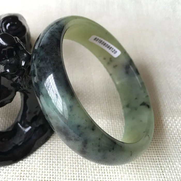 60 мм Сертифицированный Класс Естественный Зеленый Китайский Сю Джейд Самоцветы