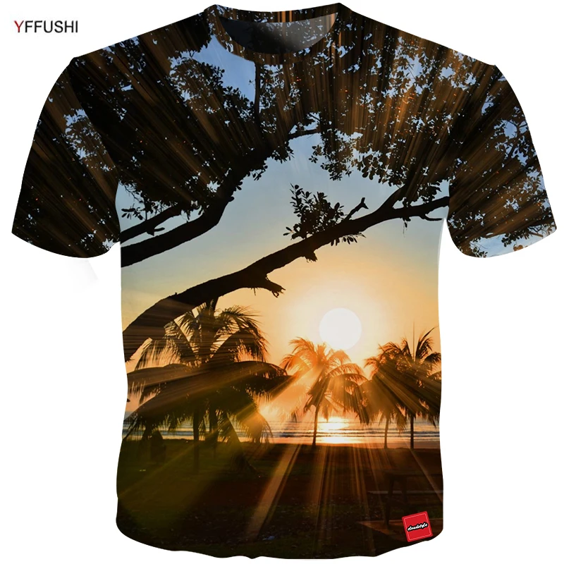 

YFFUSHI Group Traval 3D Tshirt Cool Summer Beach T-Shirts Men Fashion Patchworked 3D Print Men Holiday t shirt Plus Size 5XL