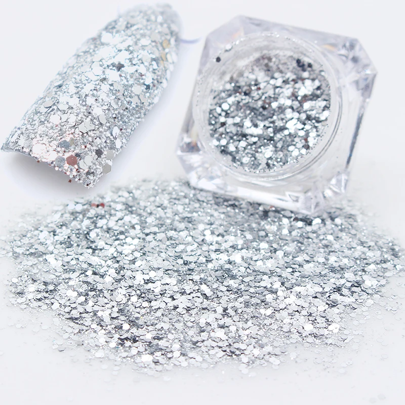 BORN PRETTY Holo Блестки для лазерного маникюра золотые серебряные блестящие цветные