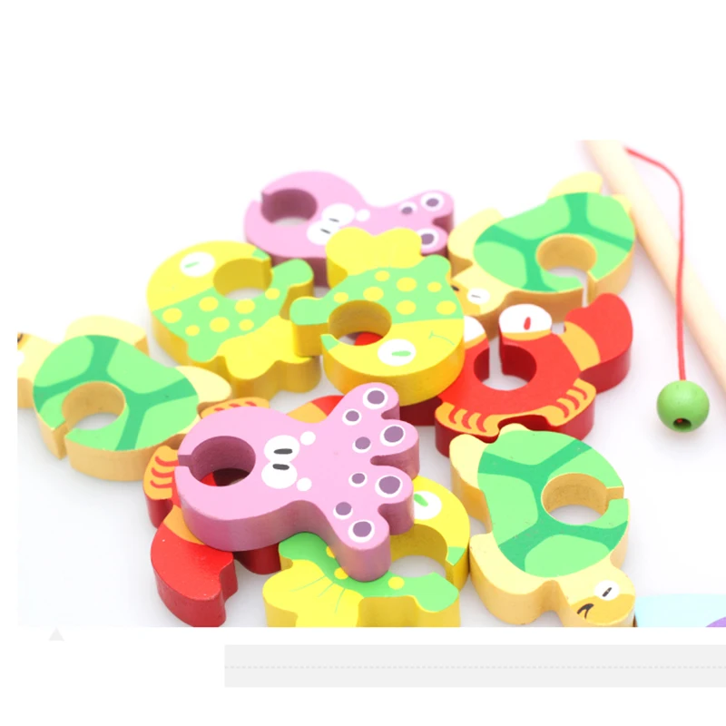 Деревянные Игрушки для маленьких детей, магнитная игра для рыбалки, 3D головоломка, игрушка, Интересные детские развивающие пазлы, игрушка в подарок