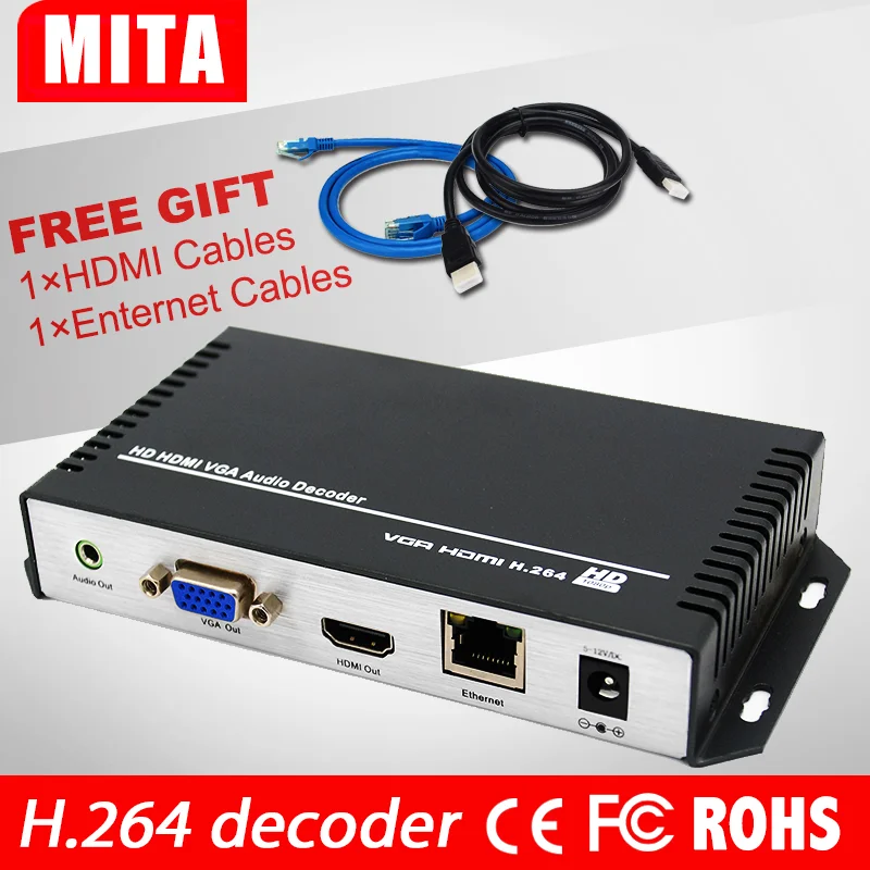 HD H.264 MPEG 4 AVC VGA + HDMI декодер для прямой трансляции на Youtube Wowza Facebook Ustream|streaming hdmi|live