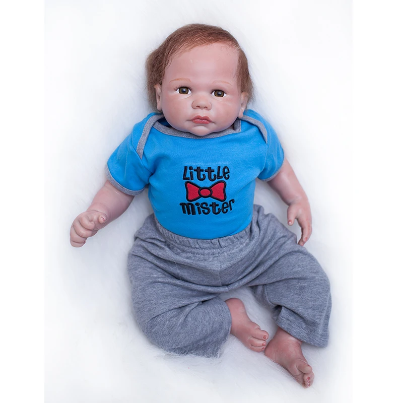Nicery 20 дюймов 50 см Bebe Кукла младенец Реалистичная мягкая силиконовая мальчик
