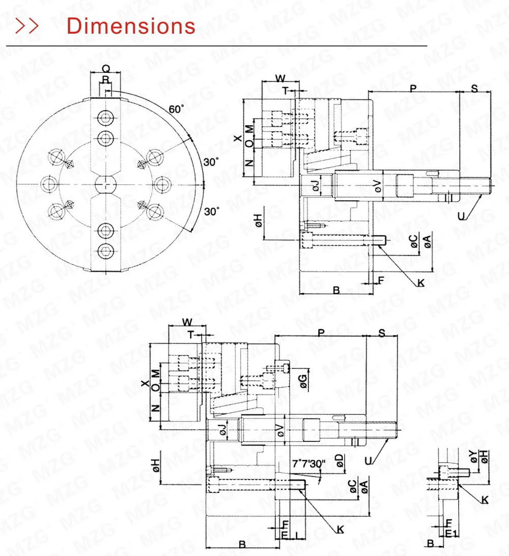 MZG 6 8 дюймов JNL-06 2 кулачковый однотонные Мощность патрон для токарного станка с ЧПУ Перевозчик подвергая механической обработке