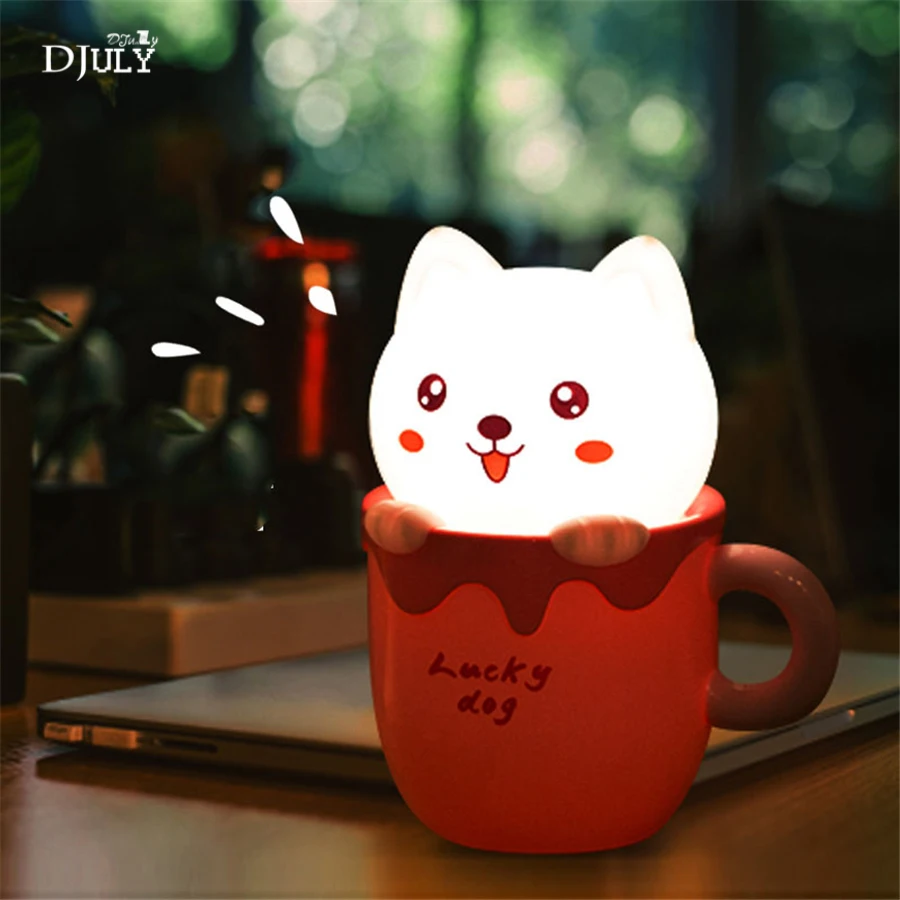 Подарки ко дню Святого Валентина чашка для собак ночной Светильник детей Спальня