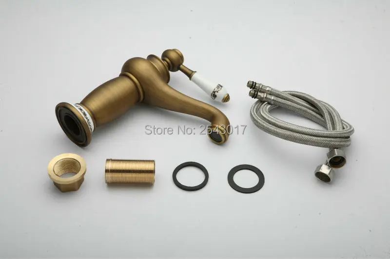 Высококачественный античный бронзовый смеситель для ванной комнаты раковины