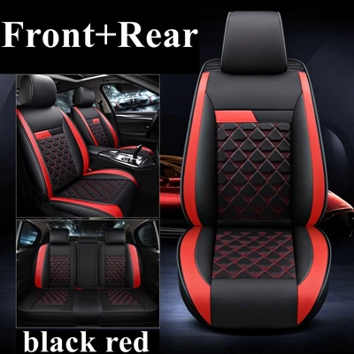 black red standard Спереди и сзади сиденья набор для Renault Duster Latitude Clio Sandero Koleos Kadjar Logan талисман Espace Kangoo Лагуна Fluence - Название цвета: black red standard