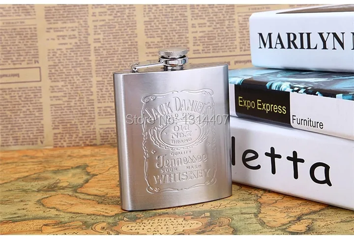 7 унций нержавеющей стали винный горшок портативный маленький Бедро подарочный