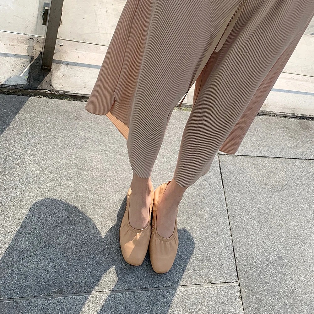 Bimolter/кожаные женские балетки на плоской подошве Zapatos De Punta Ballet Zapatillas черные