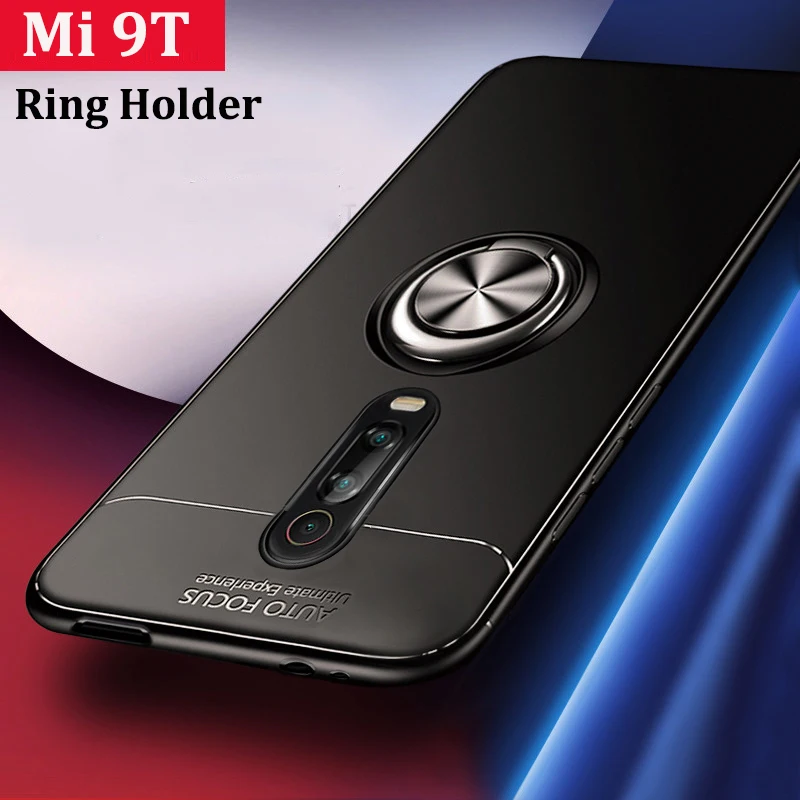Чехол бампер GFAITH с кольцом держателем для Xiaomi Mi 9T роскошный силиконовый мягкий