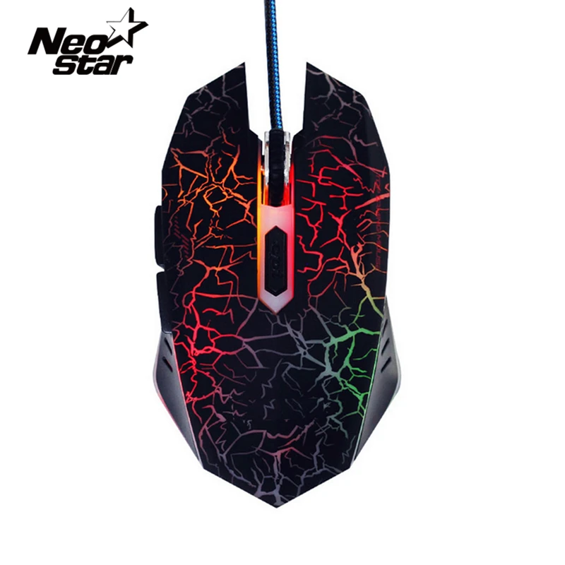 Светодиодный светильник Оптическая Проводная игровая мышь мыши 2400DPI Светка для