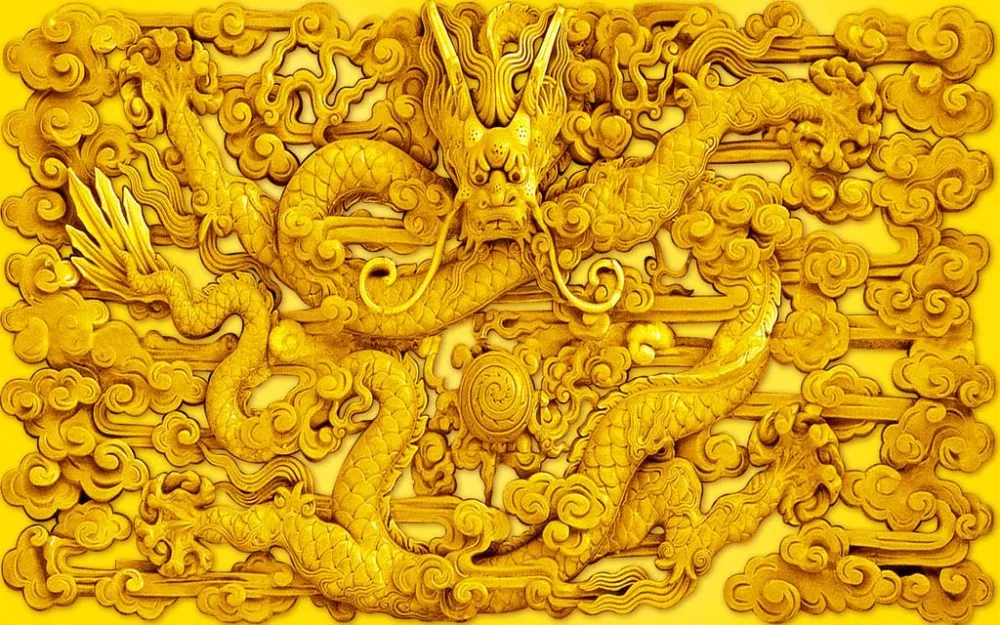 3d занавеска с изображением золотого дракона для кровати гостиной офиса