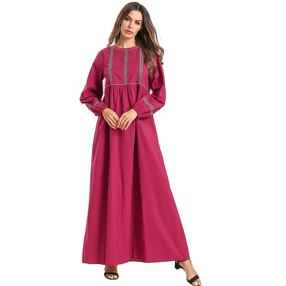 Женское длинное платье с вышивкой Кафтан большого размера плюс в арабском и