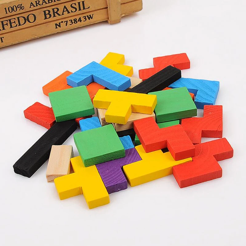 Детские деревянные головоломки Tangram/головоломки игрушки игра тетрис детская