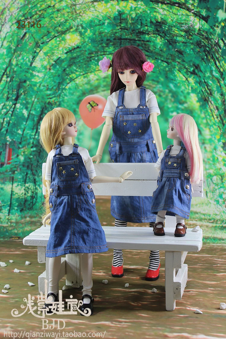 1/6 1/4 1/3 scale BJD clothing accessories T-shirt+Denim skirt set for BJD/SD doll Not included shoes wig 1541 | Игрушки и хобби