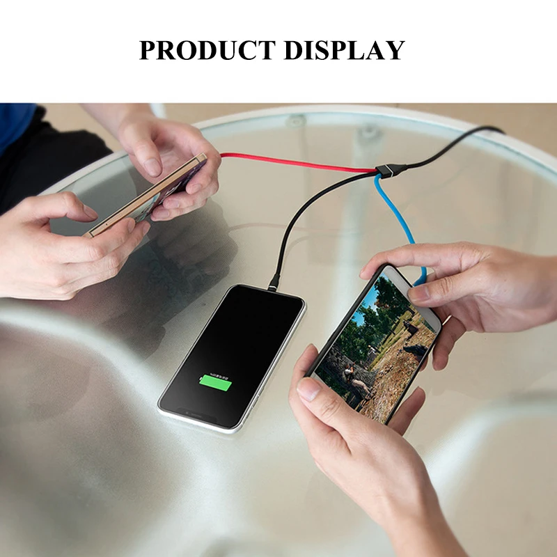1 2 м три-в-одном зарядки LineData линия USB быстрая зарядка 3A для Apple Android Тип- с