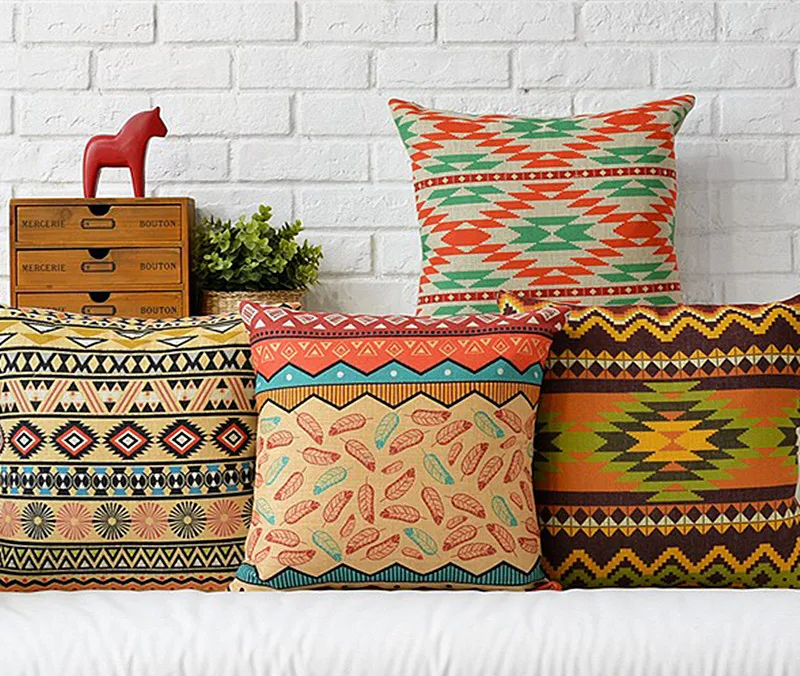 Наволочка Kilim постельное белье с геометрическим узором из хлопка домашний декор