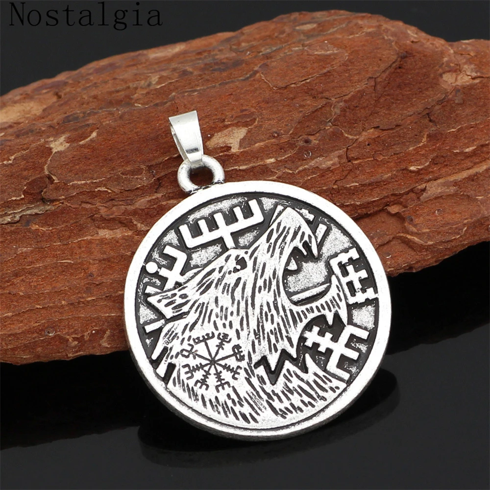 1 шт.. Символ волка викинга ODIN'S NORSE RUNIC Подвеска для мужчин ожерелье руны