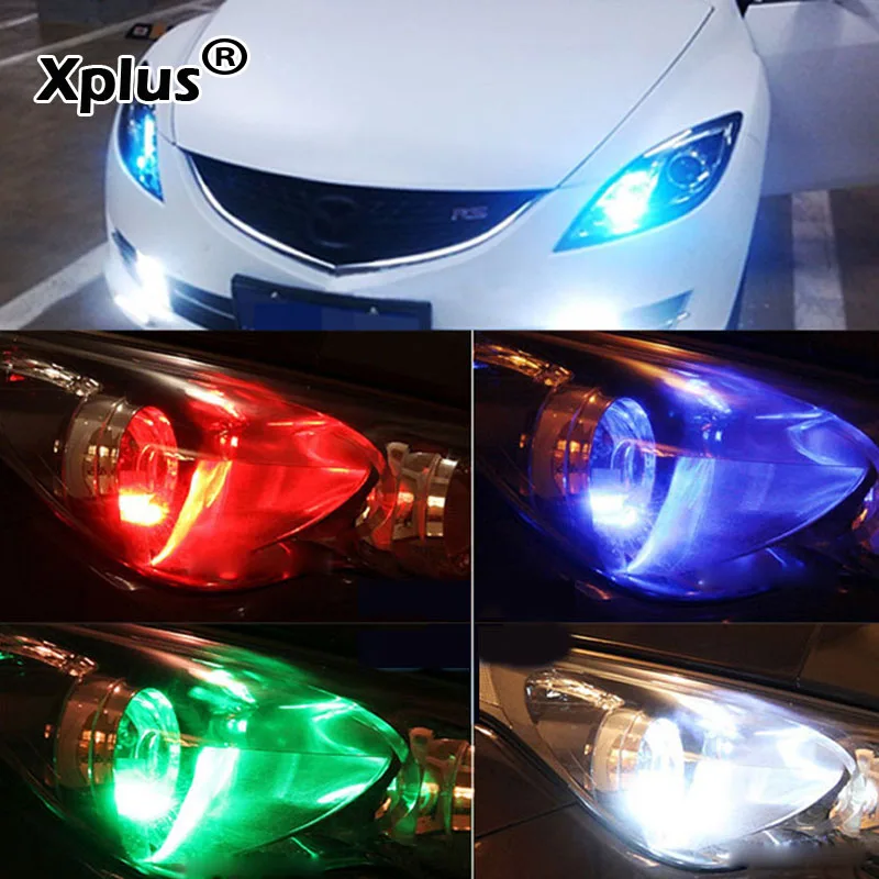 Xplus 2 шт. T10 5SMD 5050 Светодиодные Габаритные огни подсветка номерного знака Лампа для